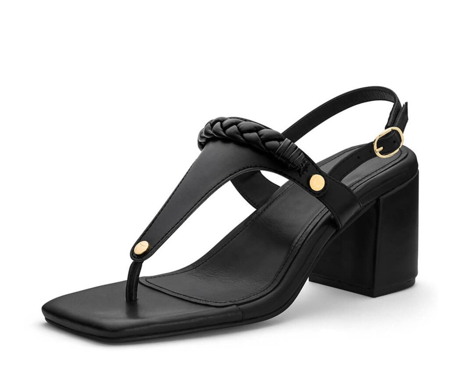 Sandalen Hey Marly | Braided - Block Heel Mid Black Ts Black - Braided - Ts