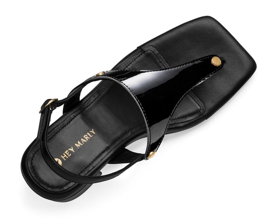 Sandalen Hey Marly | City Gloss - Block Heel Mid Black Ts