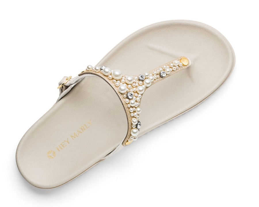 Sandalen Hey Marly | Precious Pearl - Casual Clean Crema Ts White - Precious Pearl - Ts