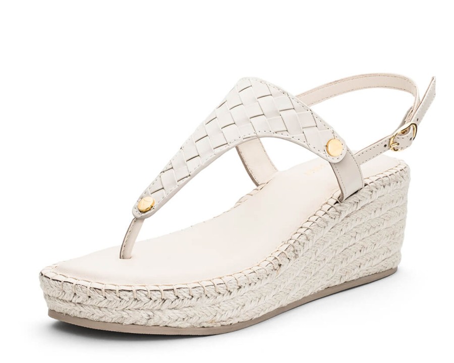 Sandalen Hey Marly | Urban Twist - Wedge Bast Mid Crema Ts Crema - Urban Twist - Ts