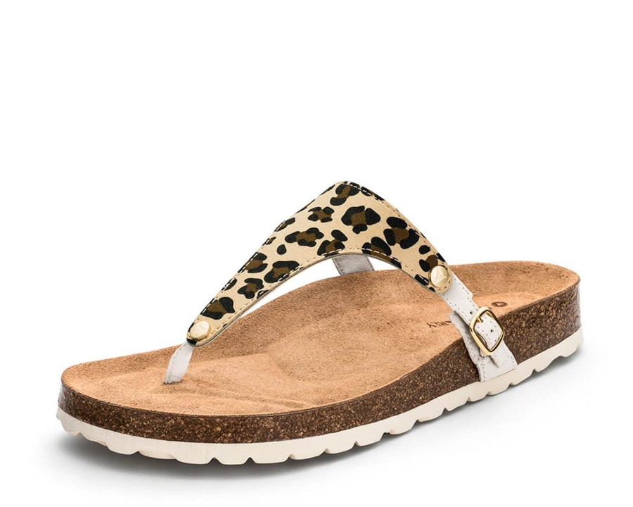 Sandalen Hey Marly | Animal Print - Casual Cork Crema Ts