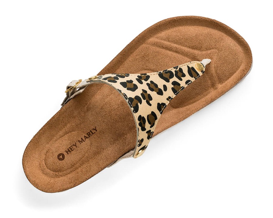 Sandalen Hey Marly | Animal Print - Casual Cork Crema Ts