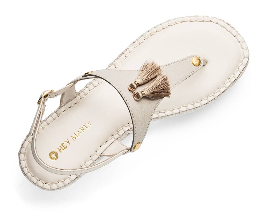 Sandalen Hey Marly | Pom De Paris - Wedge Bast Mid Crema Ts