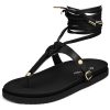 Sandalen Hey Marly | Tie Up Rope - Casual Clean Black Ts