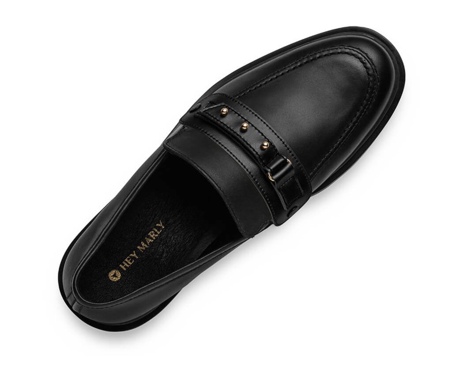 Schuhe Hey Marly | Pin Stud - Classic Loafer Black Ps1 Black - Pin Stud - Ps1