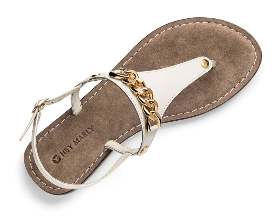 Sandalen Hey Marly | Gold Chain - Comfort Crema Ts Crema - Gold Chain - Ts