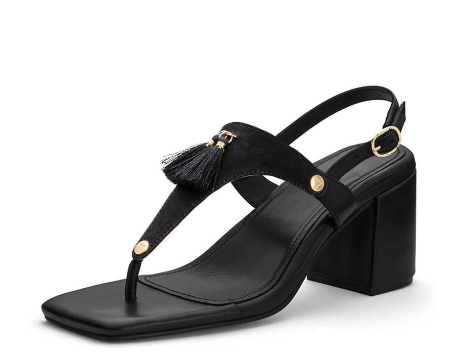 Sandalen Hey Marly | Pom De Paris - Block Heel Mid Black Ts Black - Pom De Paris - Ts