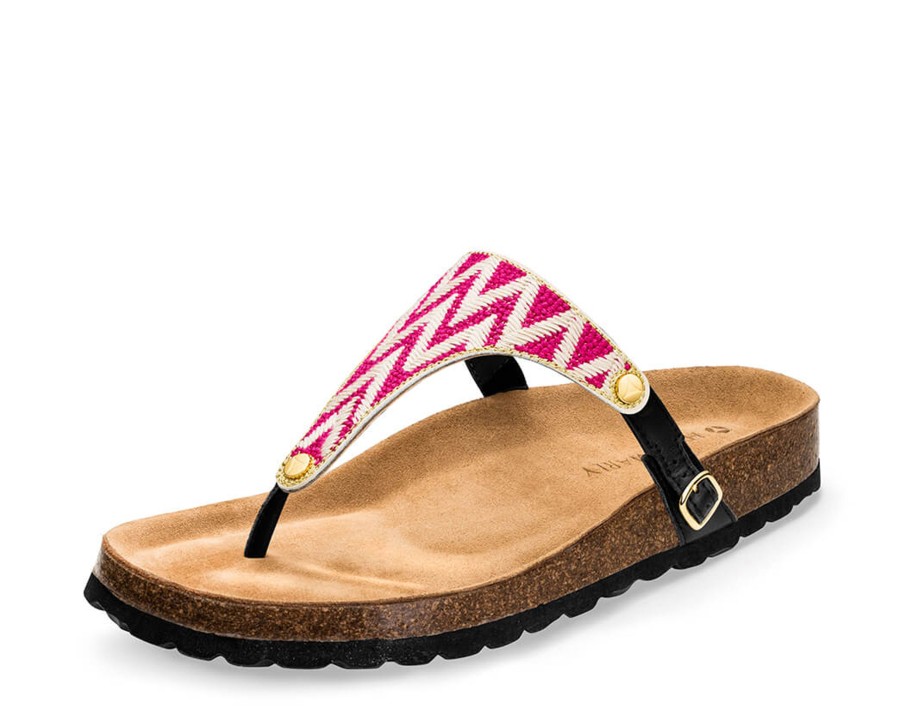 Sandalen Hey Marly | Sandy Lines - Casual Cork Black Ts