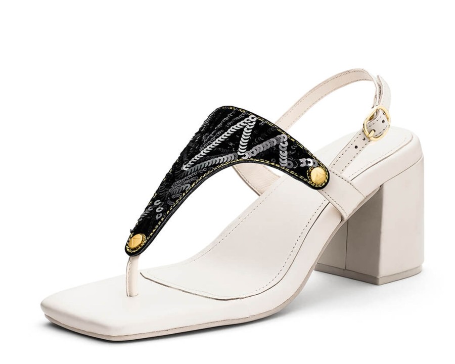 Sandalen Hey Marly | Summer Glam - Block Heel Mid Crema Ts