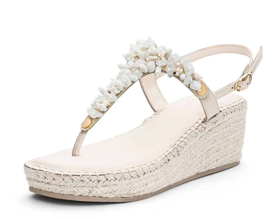 Sandalen Hey Marly | Majestic Moon - Wedge Bast Mid Crema Ts