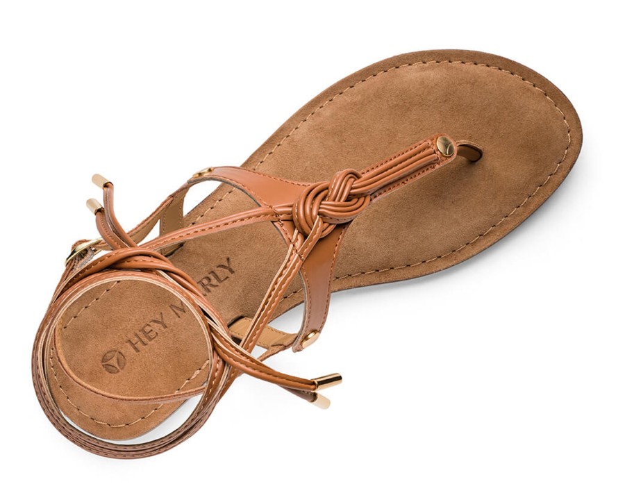 Sandalen Hey Marly | Tie Up Rope - Comfort Cognac Ts