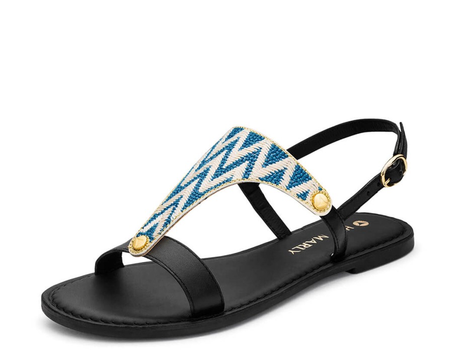 Sandalen Hey Marly | Sandy Lines - Classic Riemen Black Ts