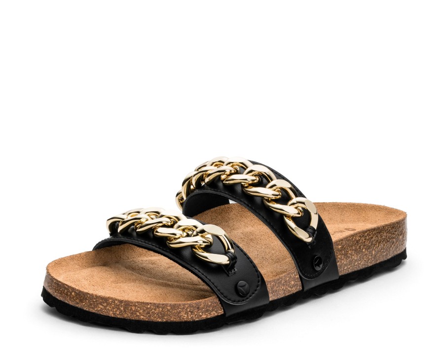 Sandalen Hey Marly | Gold Chain - Casual Cork Black Ps2 Black - Gold Chain - Ps2