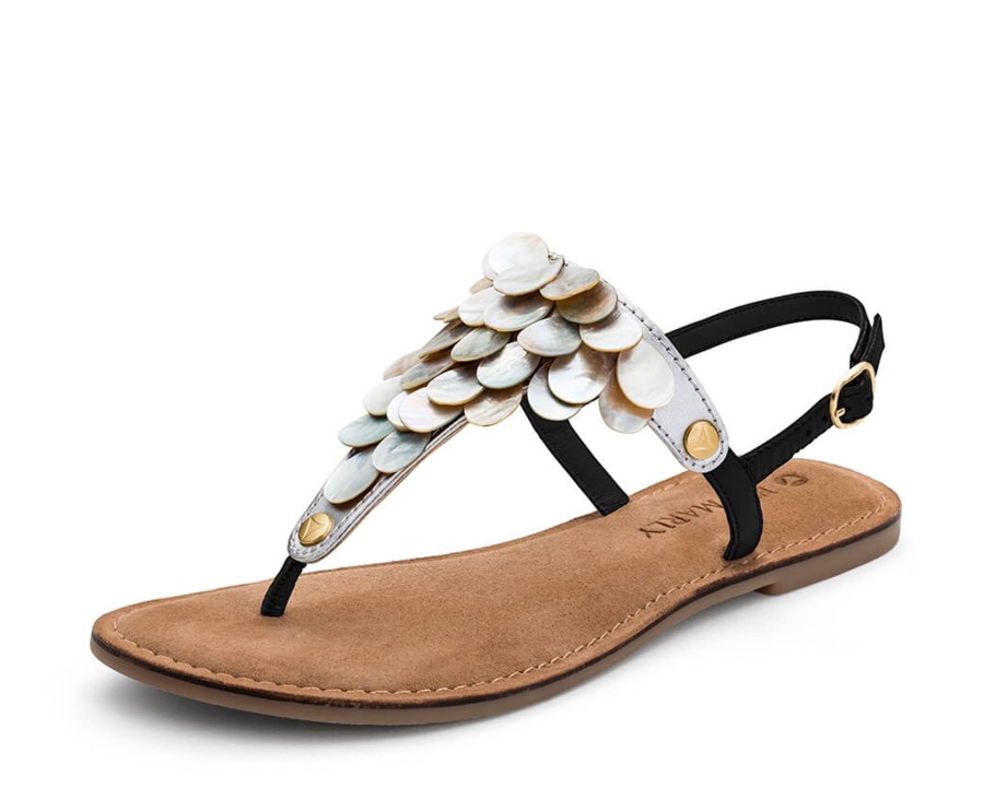 Sandalen Hey Marly | Shiny Pearl - Comfort Black Ts