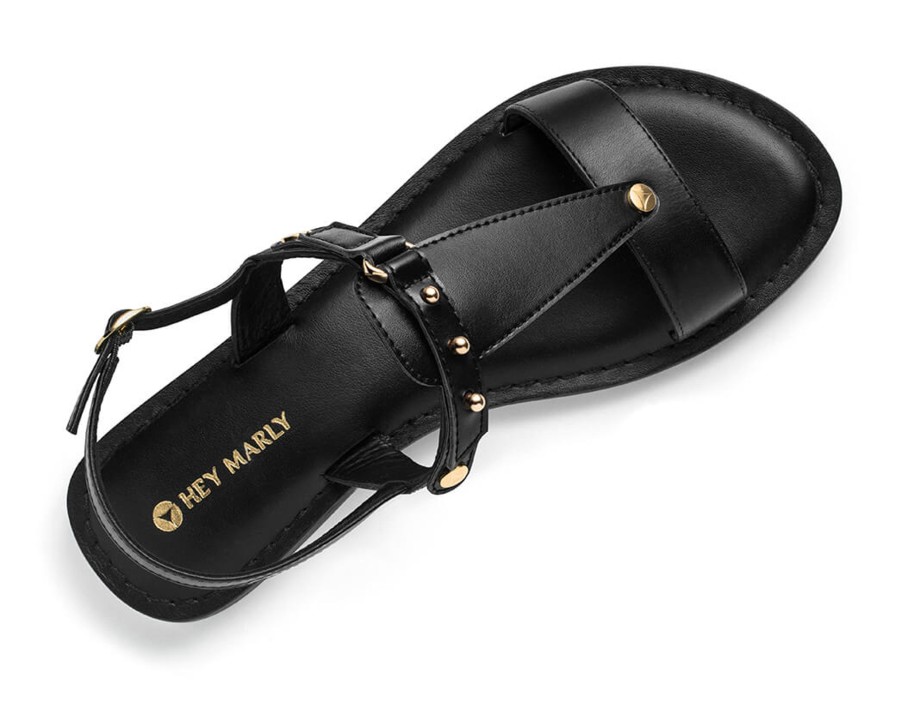 Sandalen Hey Marly | Pin Stud - Classic Riemen Black Ts Black - Pin Stud- Ts