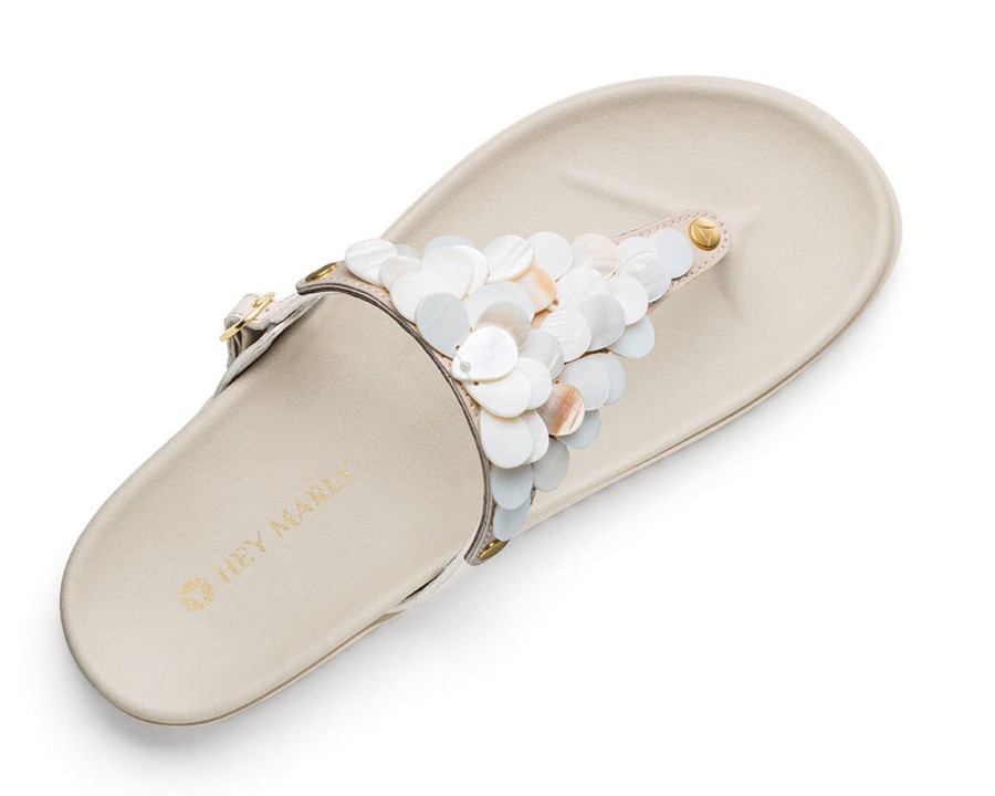 Sandalen Hey Marly | Shiny Pearl - Casual Clean Crema Ts