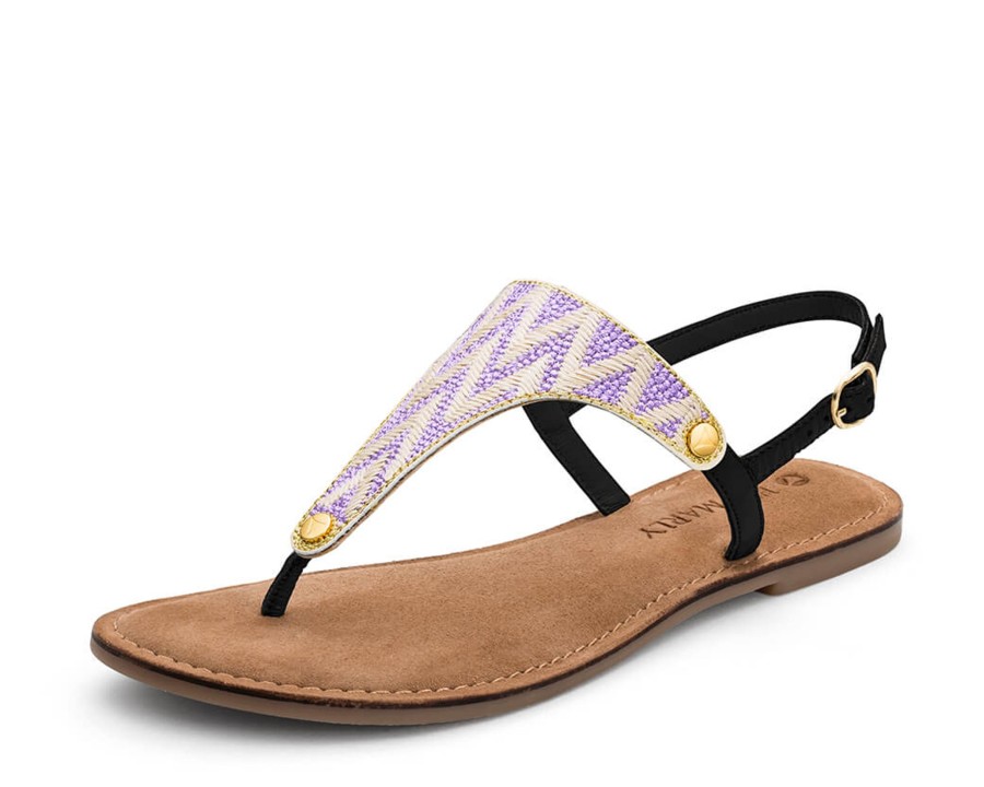 Sandalen Hey Marly | Sandy Lines - Comfort Black Ts