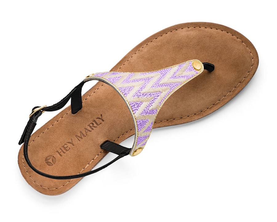 Sandalen Hey Marly | Sandy Lines - Comfort Black Ts