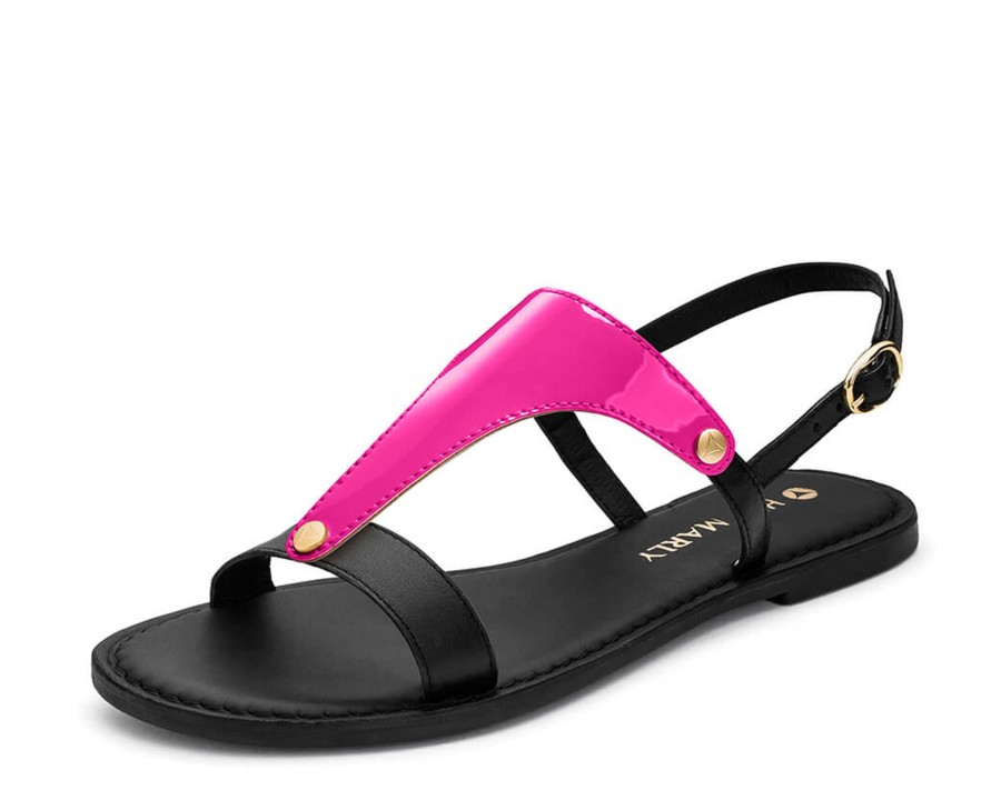 Sandalen Hey Marly | City Gloss - Classic Riemen Black Ts