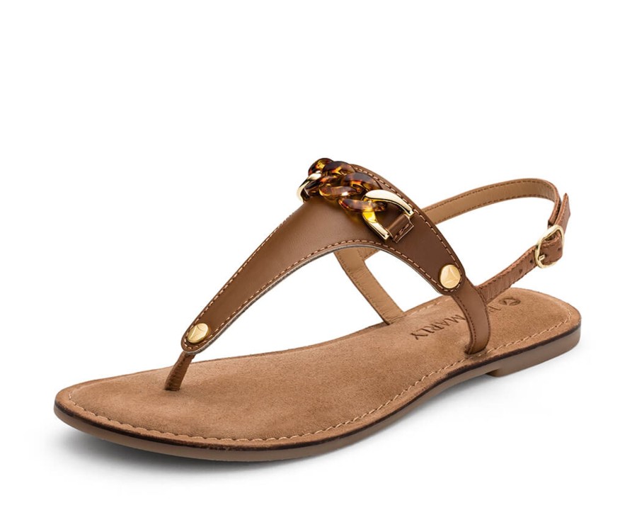 Sandalen Hey Marly | Precious Chain - Comfort Cognac Ts