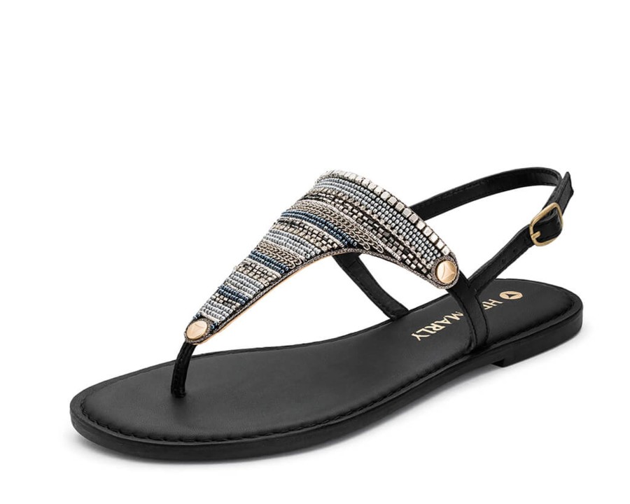 Sandalen Hey Marly | Ethno Beads - Classic Black Ts