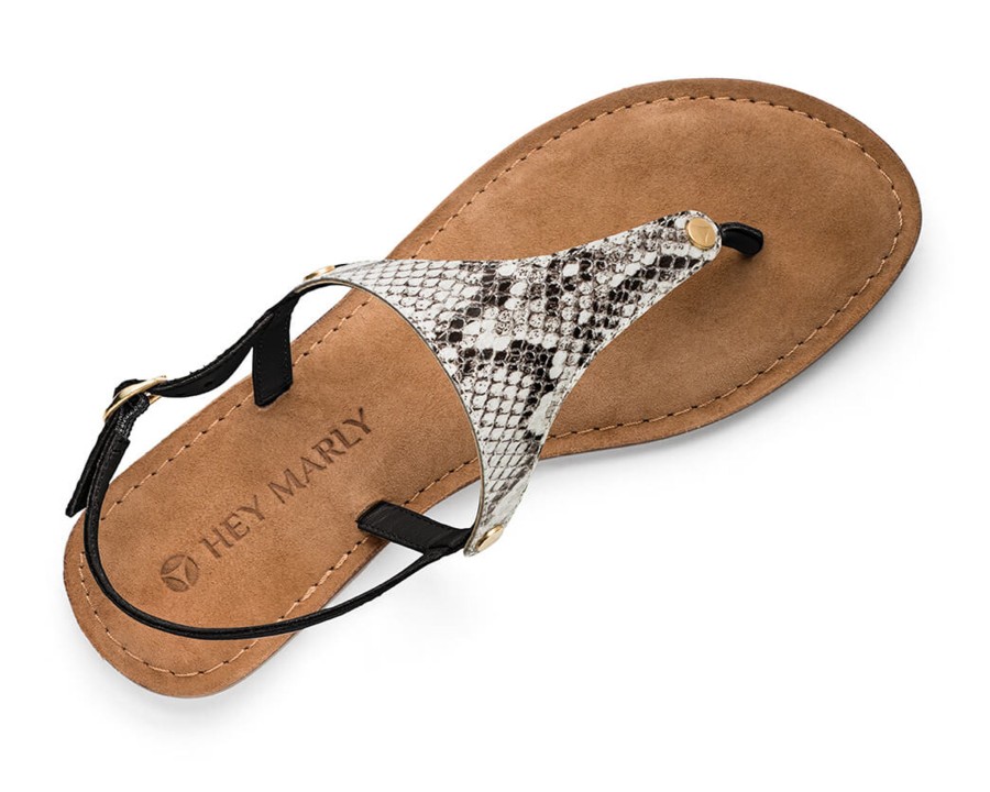 Sandalen Hey Marly | Animal Print - Comfort Black Ts