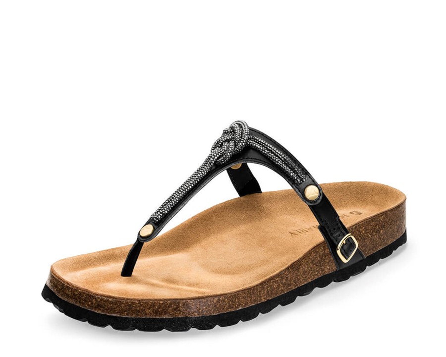 Sandalen Hey Marly | Glitter Knot - Casual Cork Black Ts