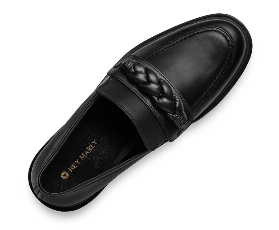 Schuhe Hey Marly | Braided - Classic Loafer Black Ps1 Black - Braided - Ps1