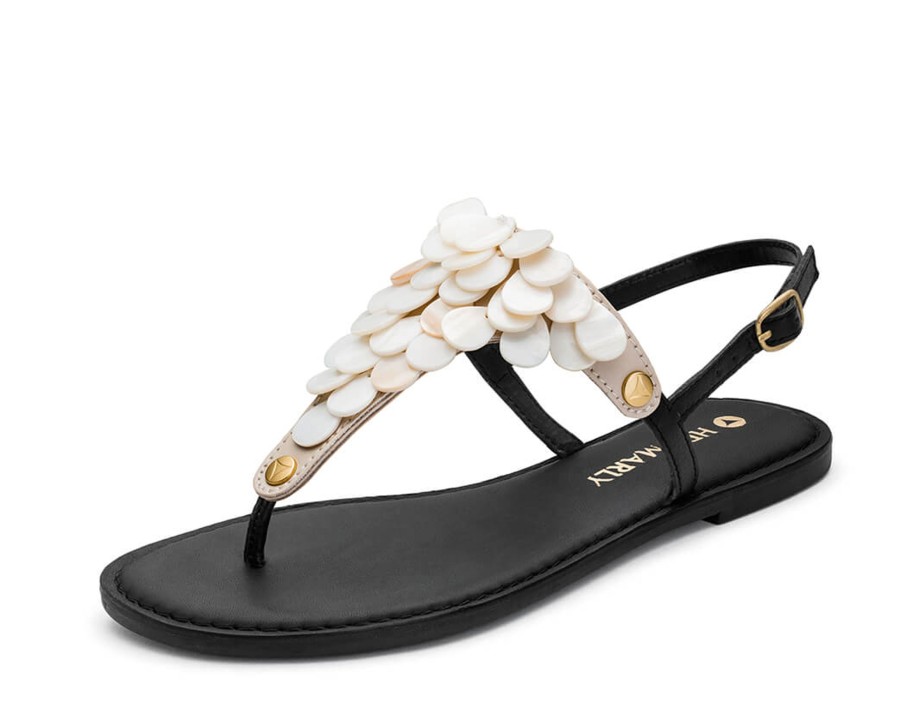 Sandalen Hey Marly | Shiny Pearl - Classic Black Ts