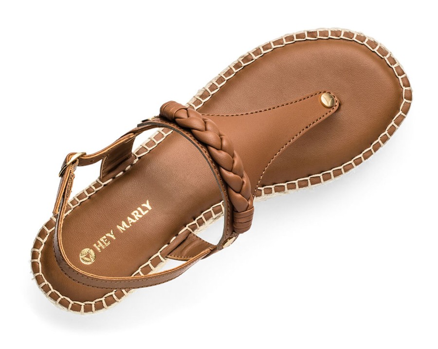 Sandalen Hey Marly | Braided - Wedge Bast Mid Cognac Ts Cognac - Braided - Ts