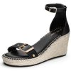 Sandalen Hey Marly | Urban Classic - Wedge Bast High Black Ps1 Black - Urban Classic - Ps1