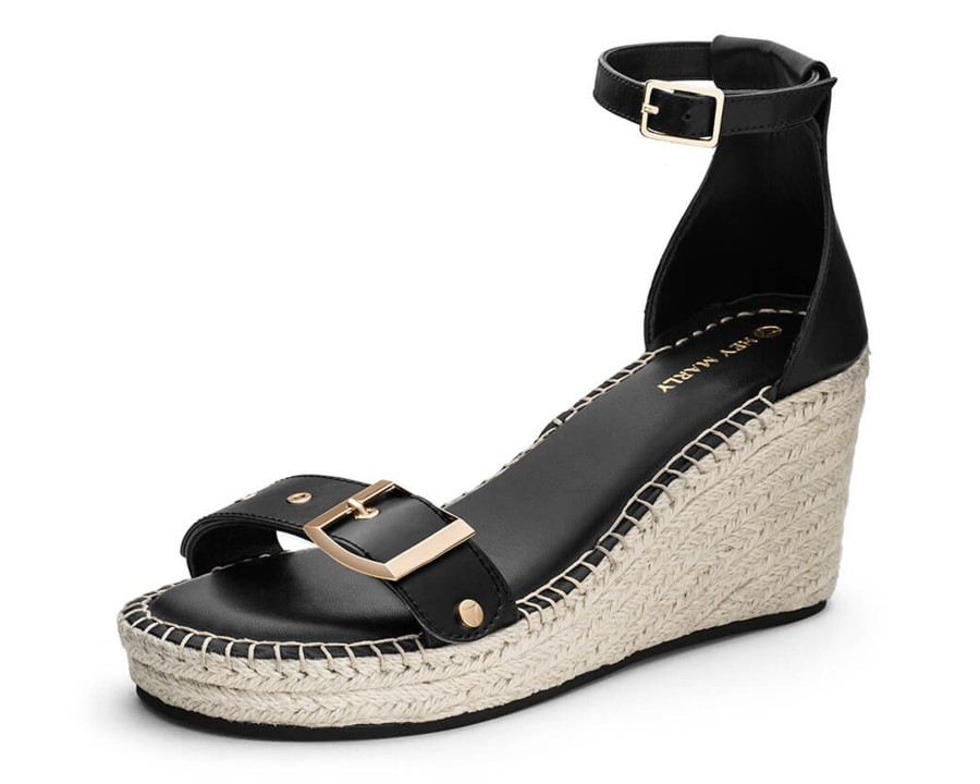 Sandalen Hey Marly | Urban Classic - Wedge Bast High Black Ps1 Black - Urban Classic - Ps1