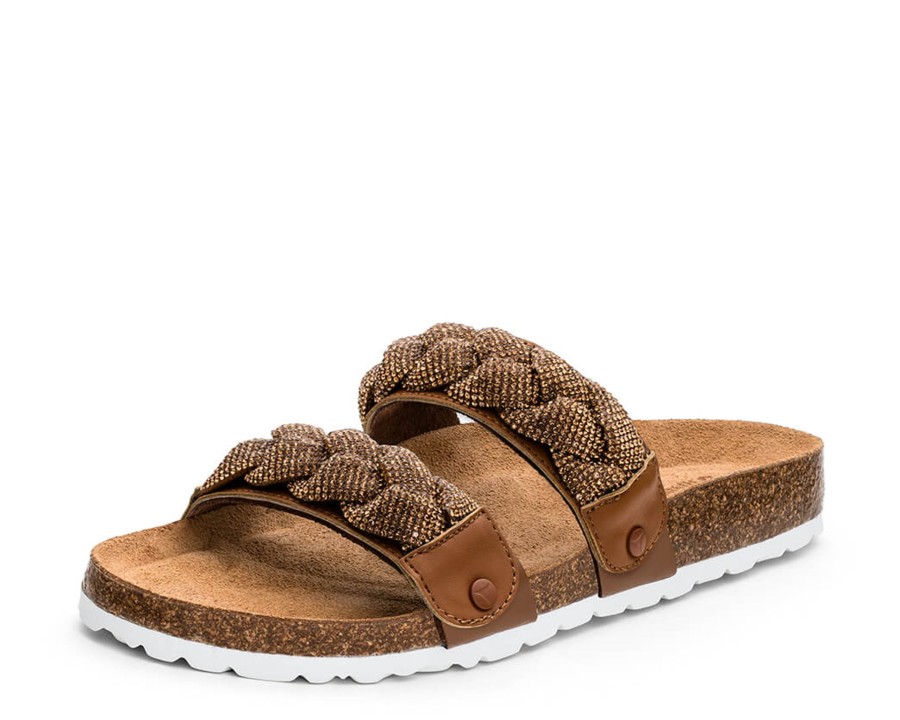 Sandalen Hey Marly | Braided Glitter - Casual Cork Cognac Ps2