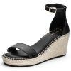 Sandalen Hey Marly | All Plain - Wedge Bast High Black Ps1 Black - All Plain - Ps1