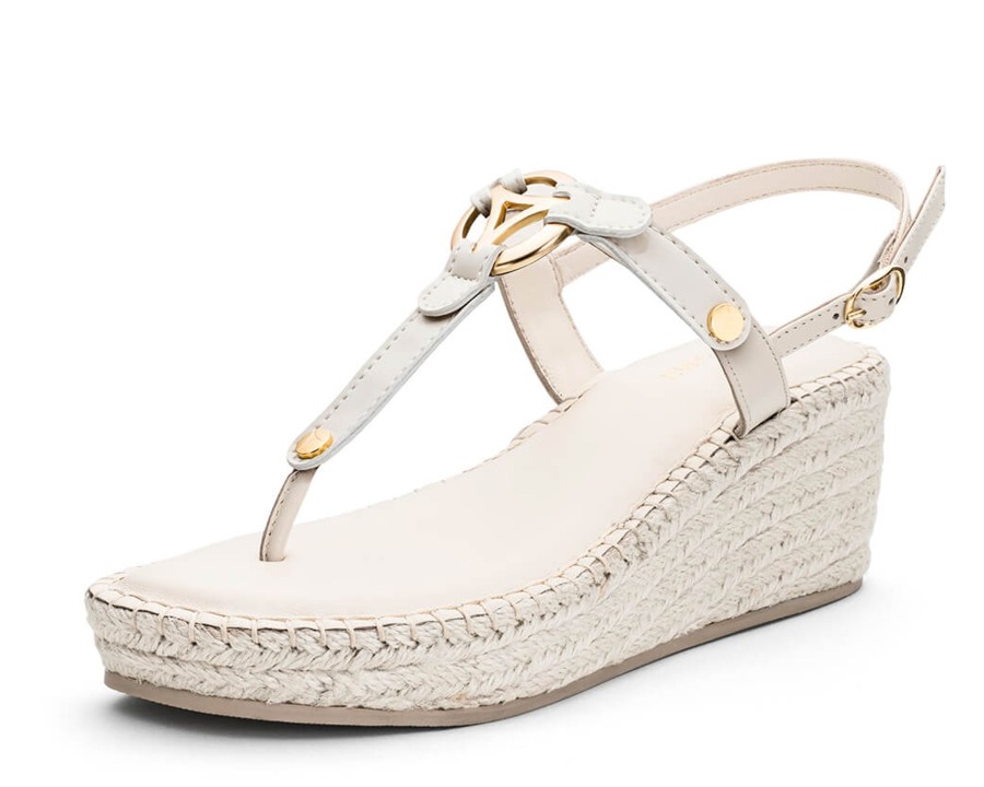 Sandalen Hey Marly | Golden Icon - Wedge Bast Mid Crema Ts Crema - Golden Icon - Ts