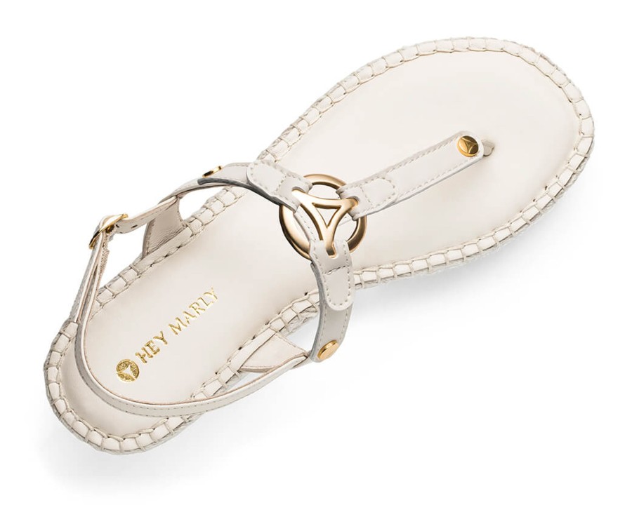 Sandalen Hey Marly | Golden Icon - Wedge Bast Mid Crema Ts Crema - Golden Icon - Ts