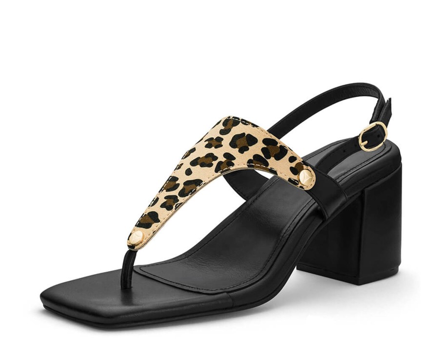 Sandalen Hey Marly | Animal Print - Block Heel Mid Black Ts