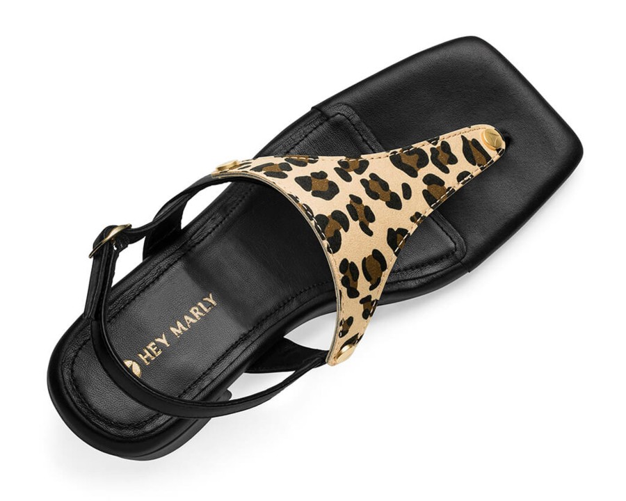 Sandalen Hey Marly | Animal Print - Block Heel Mid Black Ts