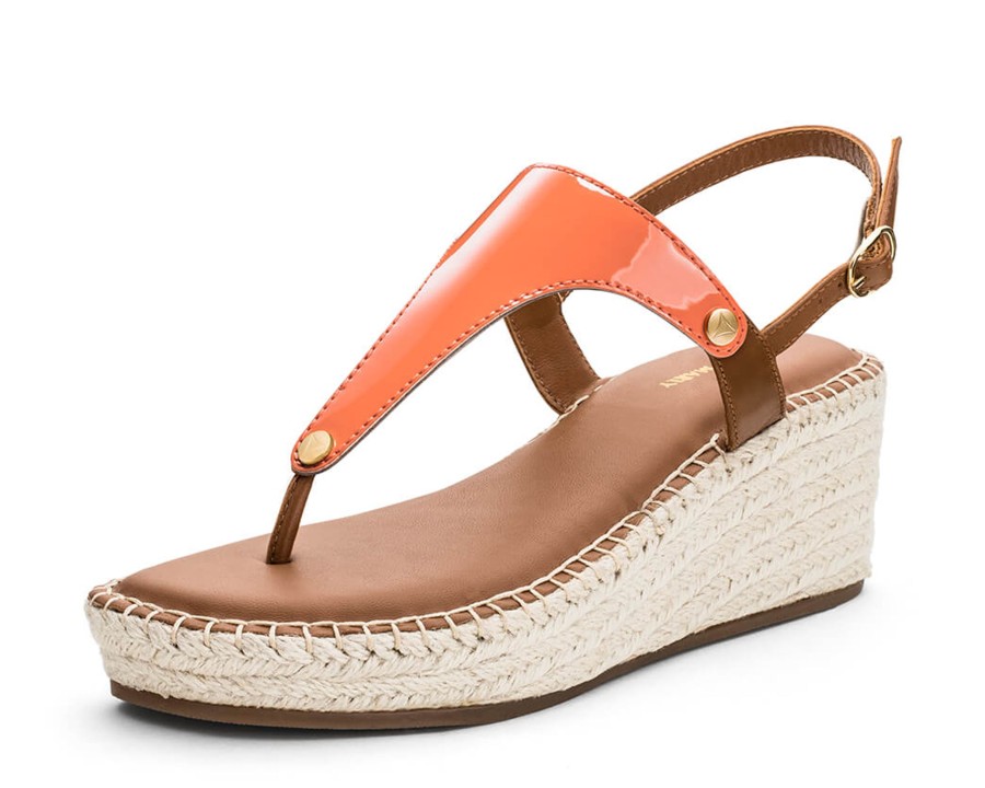 Sandalen Hey Marly | City Gloss - Wedge Bast Mid Cognac Ts