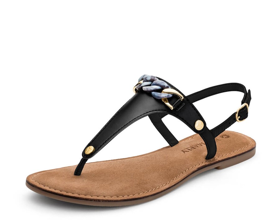 Sandalen Hey Marly | Precious Chain - Comfort Black Ts