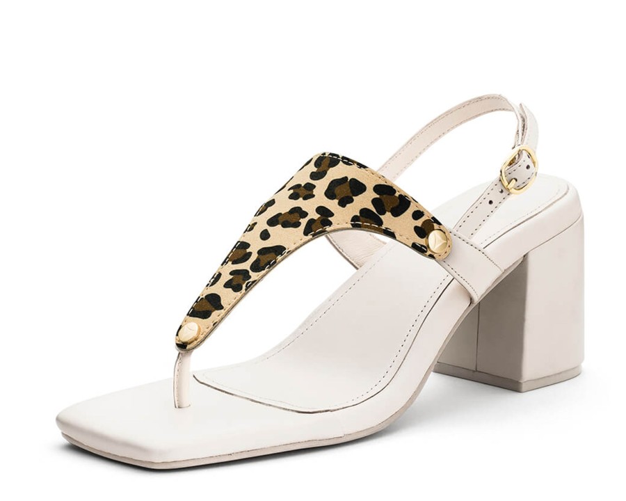 Sandalen Hey Marly | Animal Print - Block Heel Mid Crema Ts