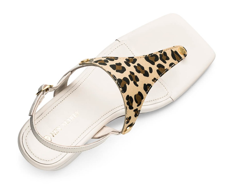 Sandalen Hey Marly | Animal Print - Block Heel Mid Crema Ts