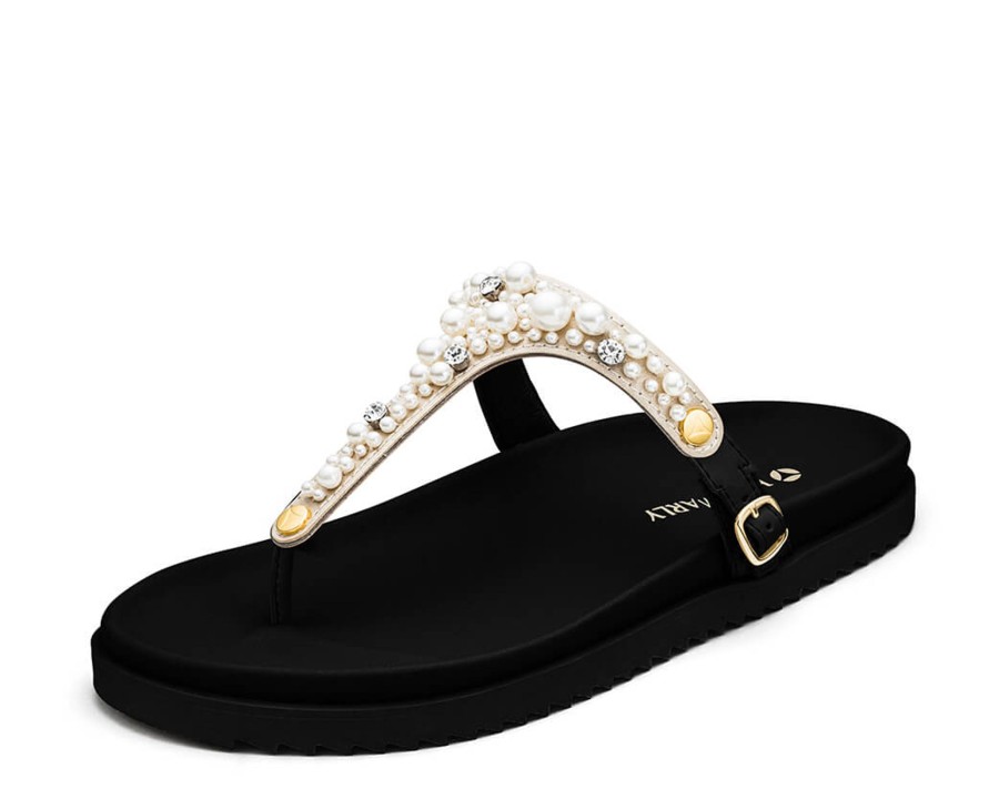 Sandalen Hey Marly | Precious Pearl - Casual Clean Black Ts White - Precious Pearl - Ts