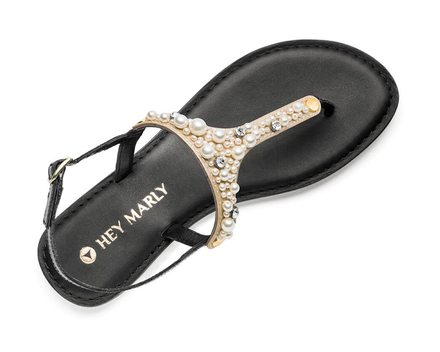 Sandalen Hey Marly | Precious Pearl - Classic Black Ts White - Precious Pearl - Ts