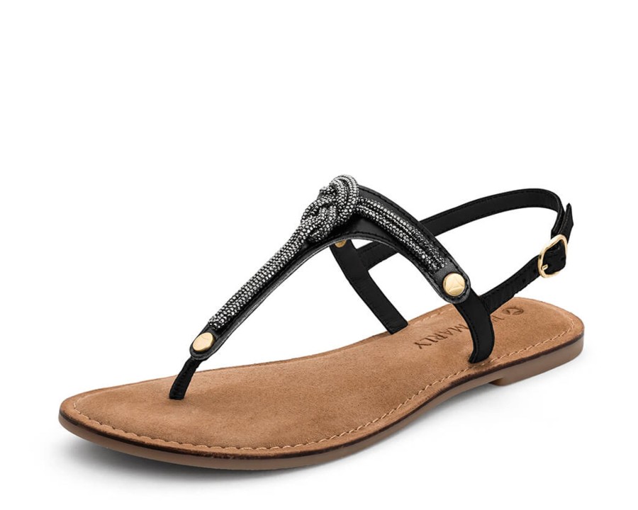 Sandalen Hey Marly | Glitter Knot - Comfort Black Ts