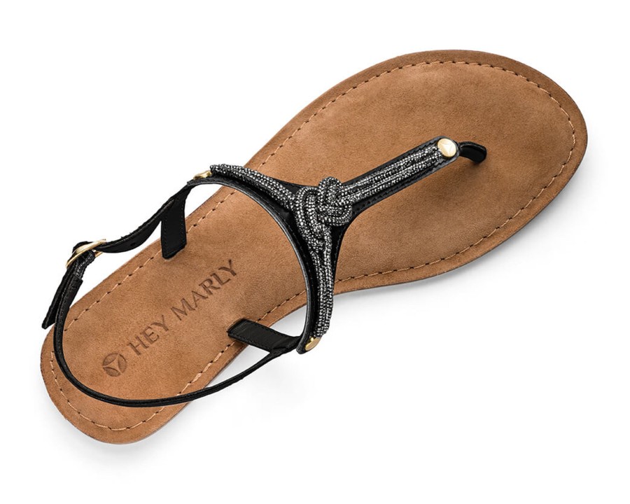 Sandalen Hey Marly | Glitter Knot - Comfort Black Ts