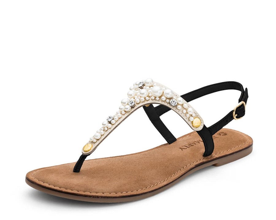 Sandalen Hey Marly | Precious Pearl - Comfort Black Ts White - Precious Pearl - Ts