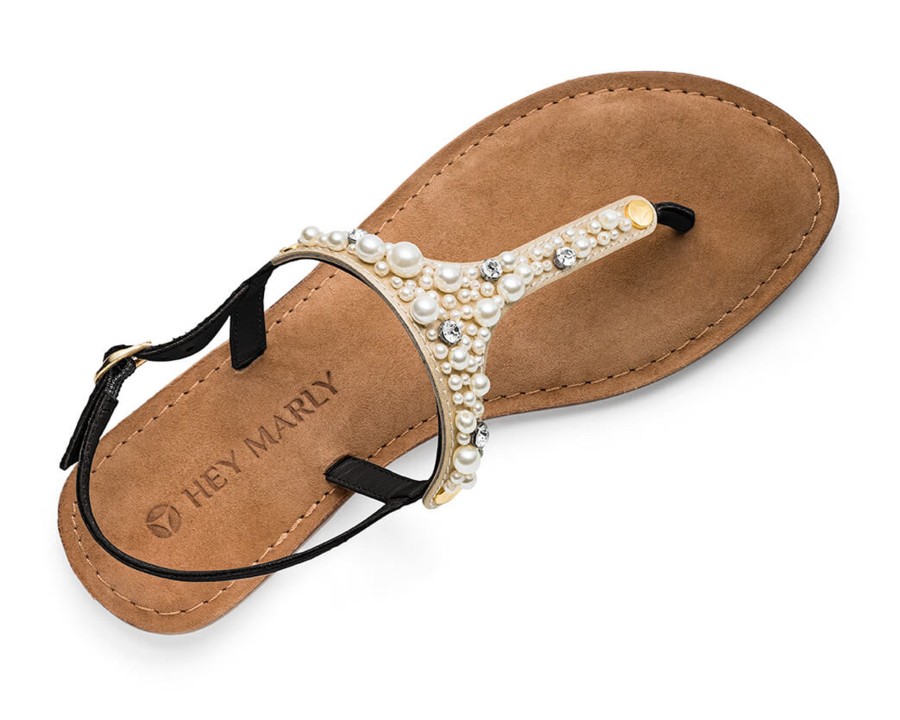 Sandalen Hey Marly | Precious Pearl - Comfort Black Ts White - Precious Pearl - Ts