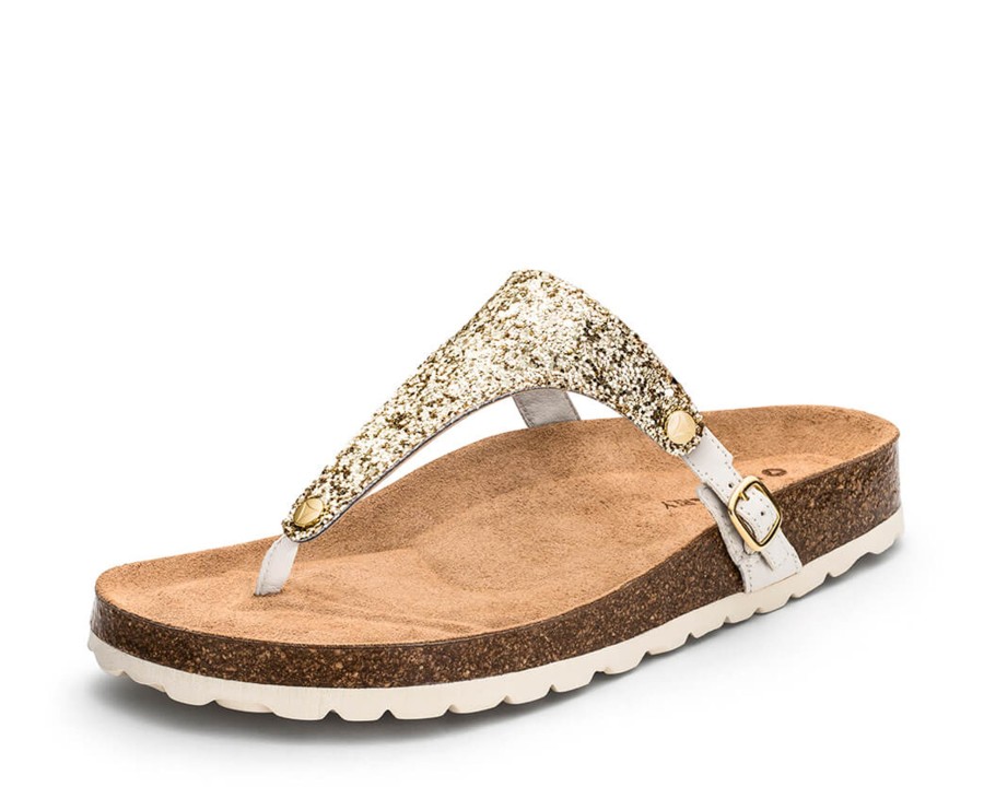 Sandalen Hey Marly | Cosmic Glitter - Casual Cork Crema Ts