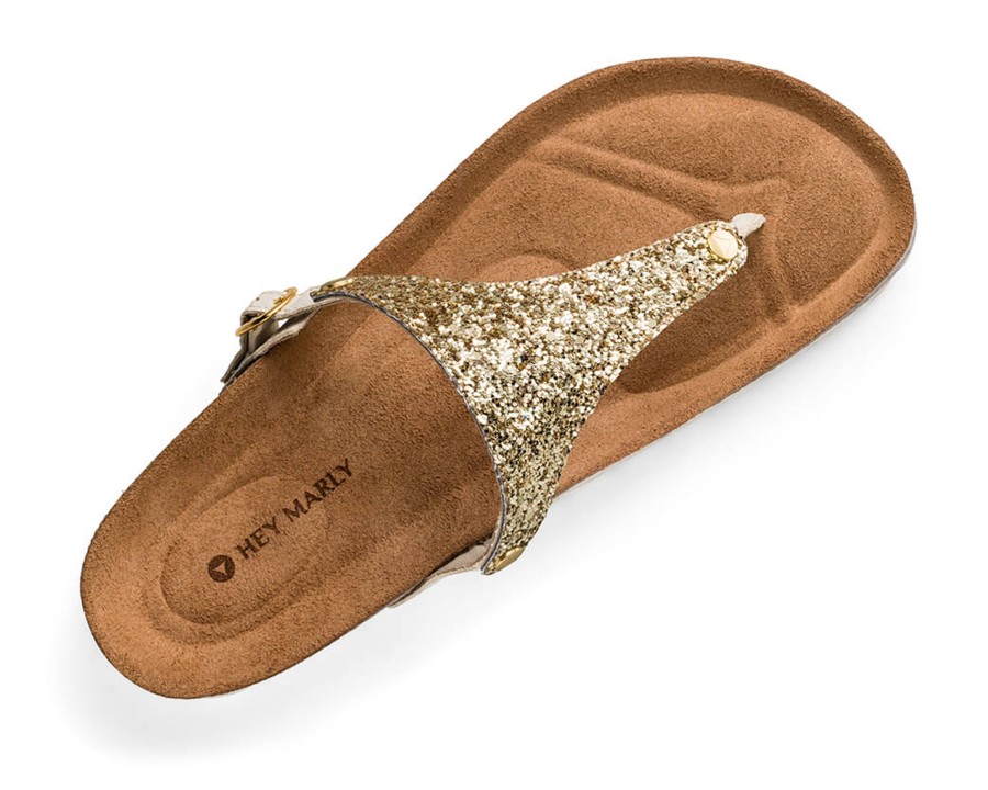 Sandalen Hey Marly | Cosmic Glitter - Casual Cork Crema Ts